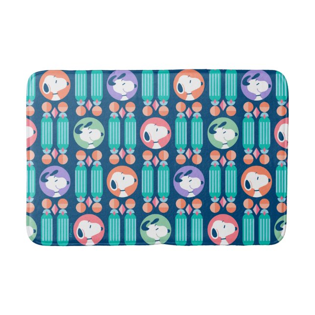 Tapis De Bain cacahuètes | Snoopy Dark Blue Deco Dreams Motif (Devant)