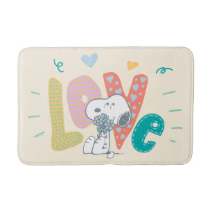 Tapis De Bain cacahuètes Snoopy Flower Love
