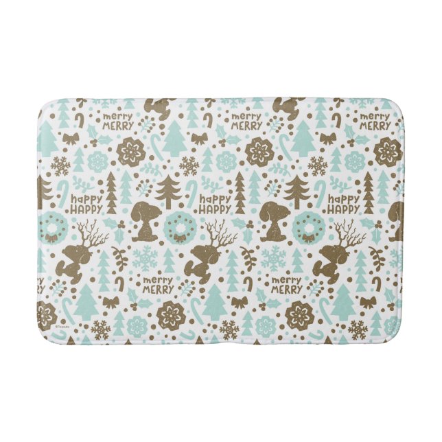 Tapis De Bain cacahuètes | Snoopy Frosty Motif de Noël (Devant)
