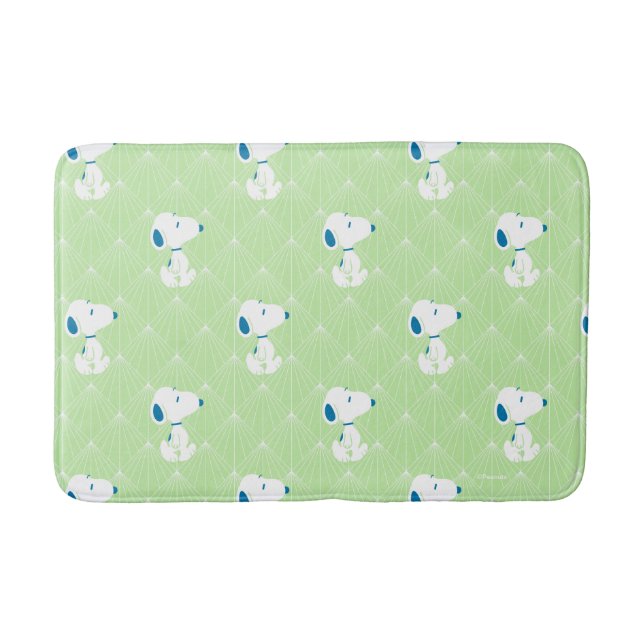 Tapis De Bain cacahuètes | Snoopy Green Deco Dreams Motif (Devant)
