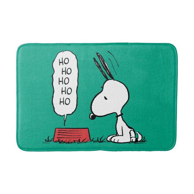 Tapis De Bain cacahuètes | Snoopy Ho Ho Ho Plat alimentaire (Devant)