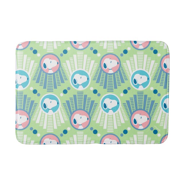 Tapis De Bain cacahuètes | Snoopy Mint Green Deco Dreams Motif (Devant)