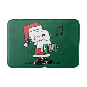 Tapis De Bain cacahuètes Snoopy Santa Claus Accordian