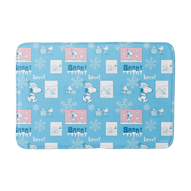 Tapis De Bain cacahuètes | Snoopy Snow Day Motif (Devant)