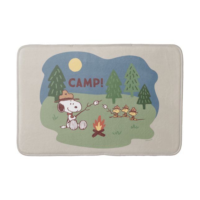 Tapis De Bain cacahuètes | Snoopy & Woodstock au feu de camp (Devant)