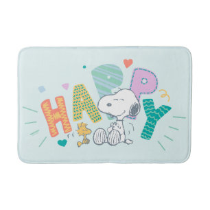 Tapis De Bain cacahuètes Snoopy & Woodstock Happy