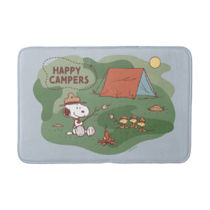 Tapis De Bain cacahuètes   Snoopy & Woodstock Happy Campers