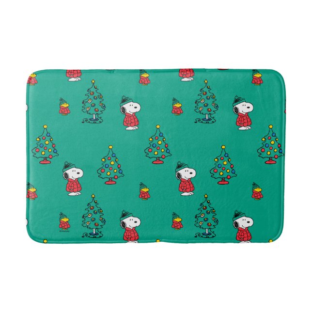 Tapis De Bain cacahuètes | Snoopy & Woodstock Motif de Noël (Devant)