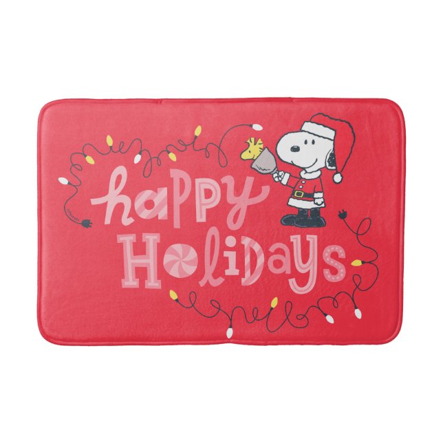 Tapis De Bain cacahuètes | Snoopy & Woodstock Santa Claus (Devant)