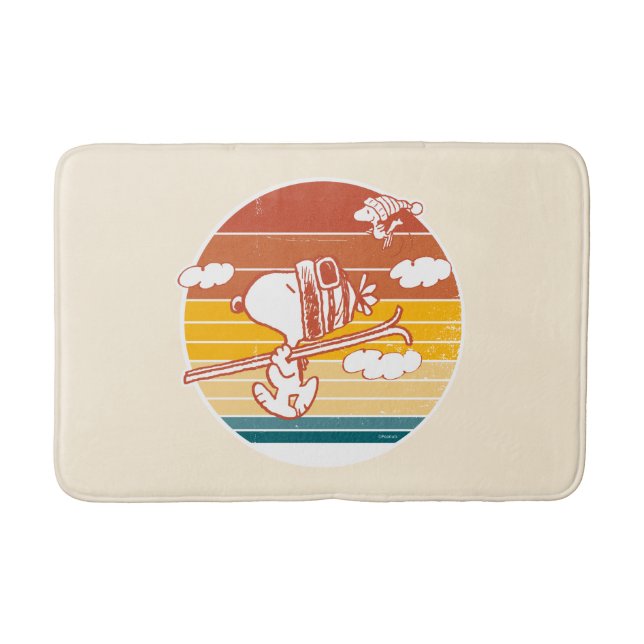 Tapis De Bain cacahuètes | Snoopy & Woodstock Ski Trip (Devant)