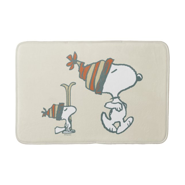 Tapis De Bain cacahuètes | Snoopy & Woodstock Ski Trip (Devant)