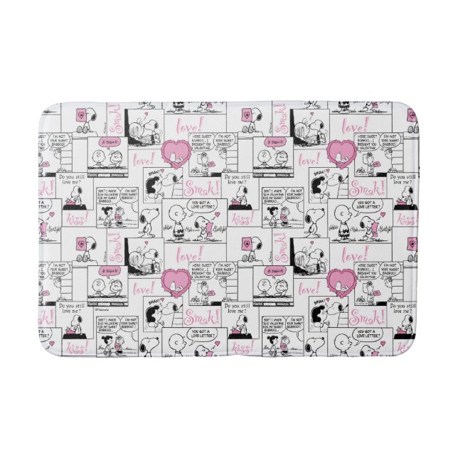 Tapis De Bain cacahuètes | Valentine Heart Love Motif (Devant)