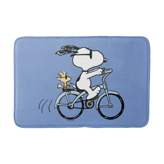 Tapis De Bain cacahuètes | Vélo Snoopy & Woodstock (Devant)