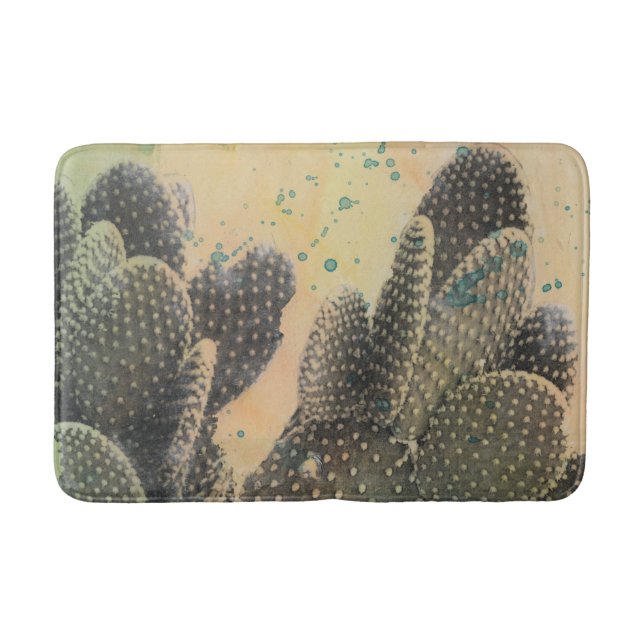 Tapis De Bain Cactus du désert | Plat vert (Devant)