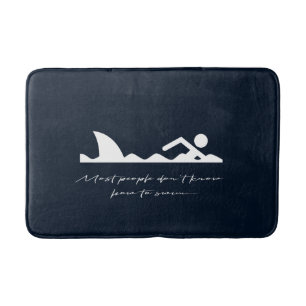 Tapis De Bain Cadeau drôle d'amant de sarcasme de requin de