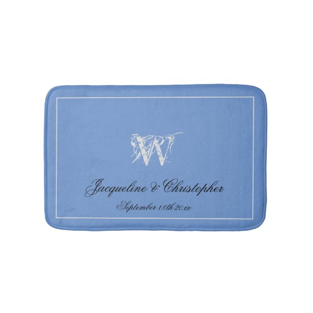 Tapis De Bain Cadeau mariage Élégant Monogramme Nouveau Cadeau C (Devant)