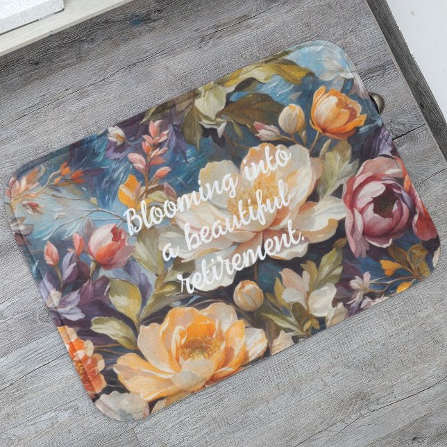 Tapis De Bain Cadeaux de retraite sur mesure pour la Fleur sauva (Vintage Wildflower Custom Retirement Gifts for Her)