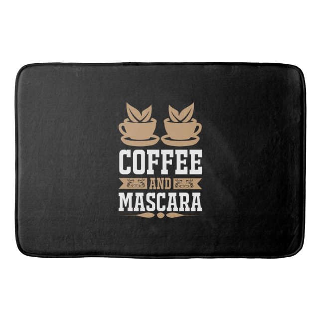Tapis De Bain Café Art Café Et Mascara (Devant)