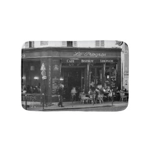 Tapis De Bain Café noir et blanc dans Montmartre, Paris