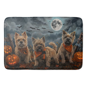 Tapis De Bain Cairn Terrier Halloween Éffrayant