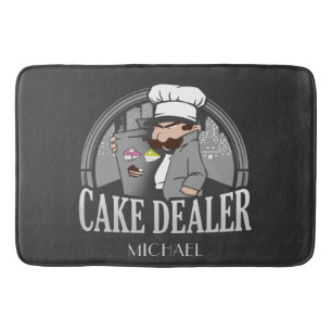 Tapis De Bain Cake Dealer Funny Bakery Propriétaire Gag
