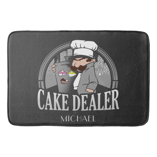 Tapis De Bain Cake Dealer Funny Bakery Propriétaire Gag (Devant)