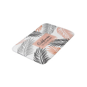 Tapis De Bain "Californita, ville corail de rêves" et fronde de