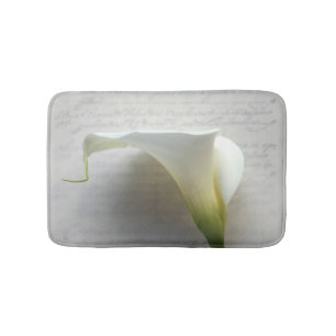 Tapis De Bain Calla lily sur l'ancien script