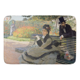 Tapis De Bain Camille Monet sur un banc Claude Monet
