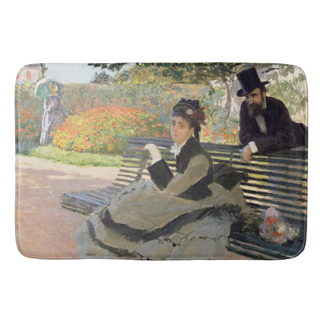 Tapis De Bain Camille Monet sur un banc Claude Monet (Devant)