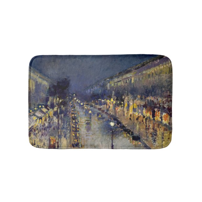 Tapis De Bain Camille Pissarro - Boulevard Montmartre en nuit (Devant)