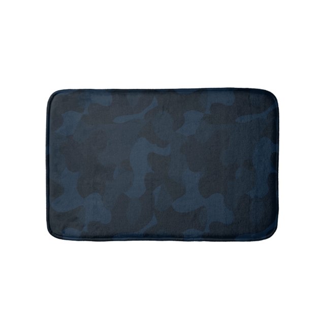 Tapis De Bain Camo Abstrait Bleu Foncé (Devant)