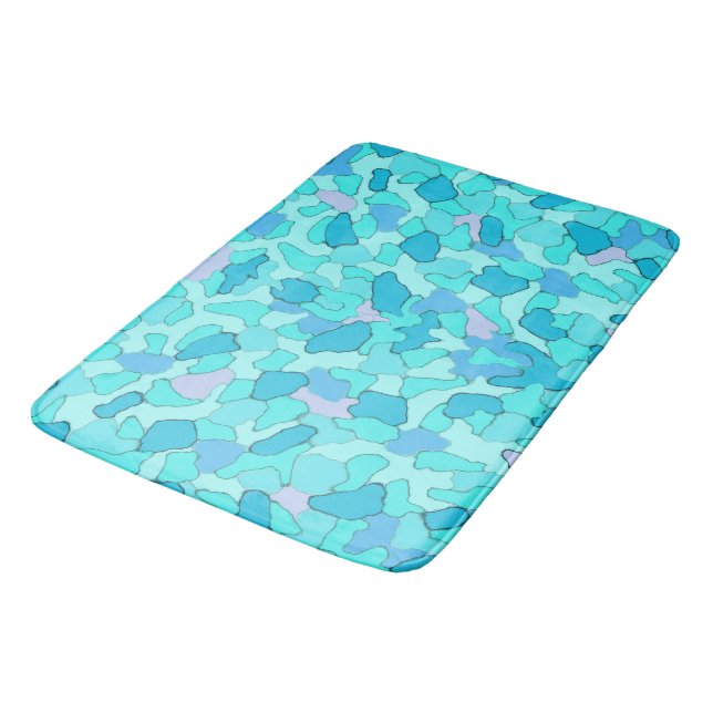 Tapis De Bain Camo Aqua (Angle)