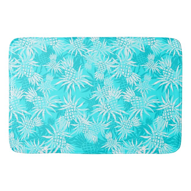 Tapis De Bain Camo Hawaïen Tropical à l'ananas (Devant)