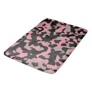 Tapis De Bain Camo rose et noir