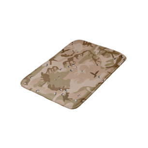 Tapis De Bain Camouflage Désert Avec Galets, Militaire, Armée