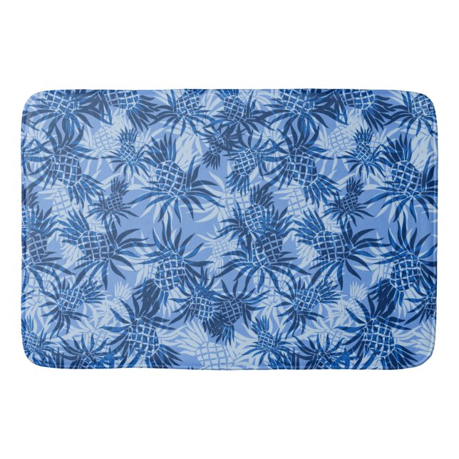 Tapis De Bain Camouflage Floré Ananas Hawaïen Tropical (Devant)
