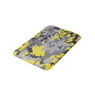 Tapis De Bain Camouflage jaune et gris, Militaire, Armée