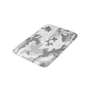 Tapis De Bain Camouflage neige hivernale gris, Militaire, Armée