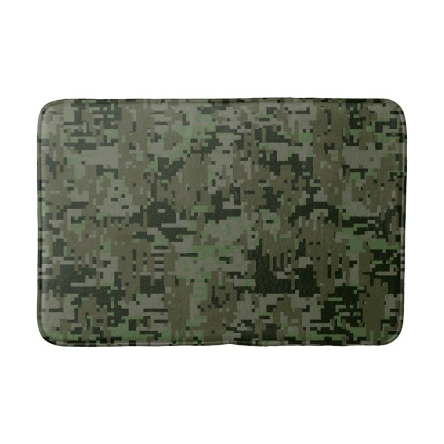Tapis De Bain Camouflage profond de Digitals Camo en bois (Devant)