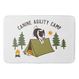 Tapis De Bain Camp Collie de chiens d'agilité Coupe de la fronti