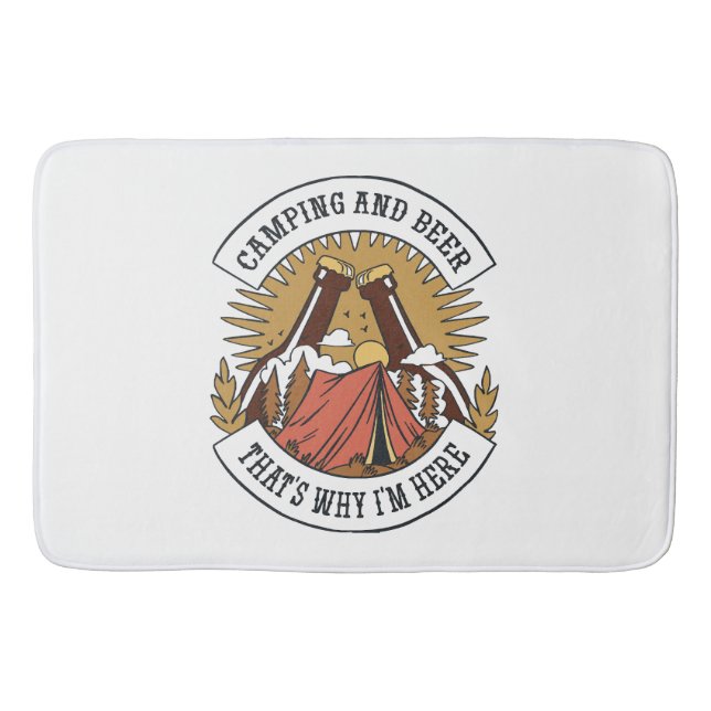 Tapis De Bain Camping et Bière (Devant)