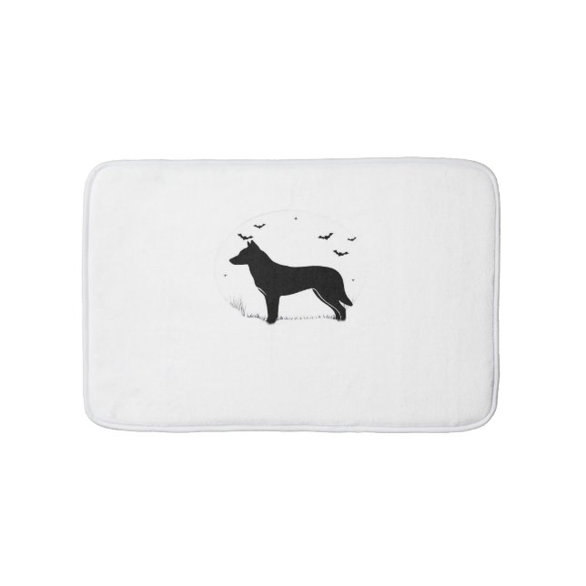 Tapis De Bain Canaan Chien - Halloween Lune Silhouette Classique (Devant)