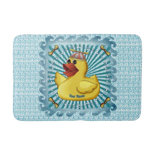 Tapis de bain Canard en caoutchouc Bonnet Beanie (Devant)