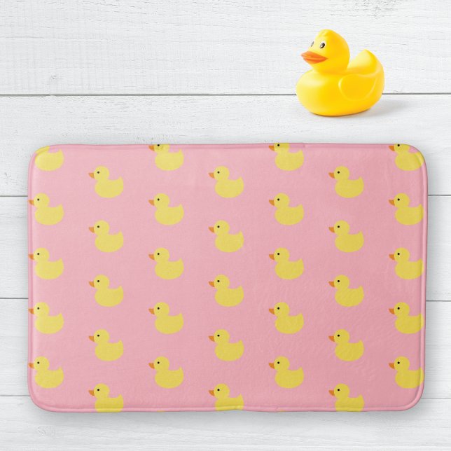 Tapis De Bain Canards en caoutchouc jaunes mignons  (Créateur téléchargé)
