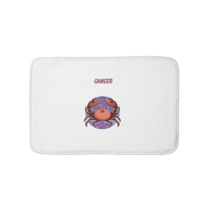 Tapis De Bain Cancer rose, signe du zodiaque, impression du sign