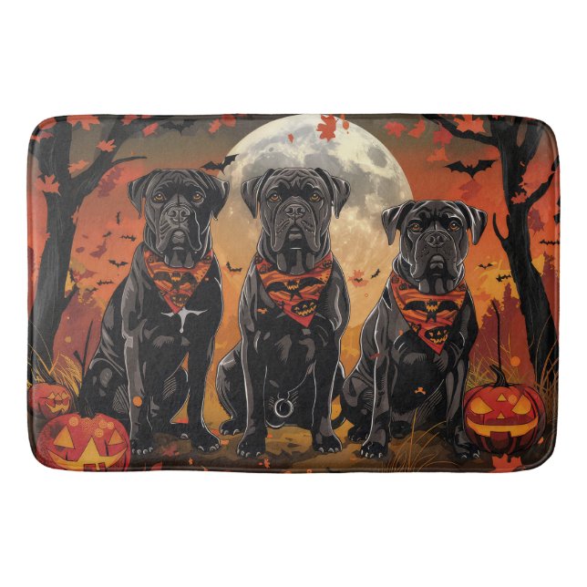 Tapis De Bain Cane Corso Halloween Épouvantable (Devant)