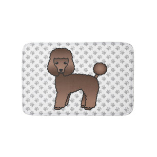 Tapis De Bain Caniche jouet marron Chien de dessin animé mignon