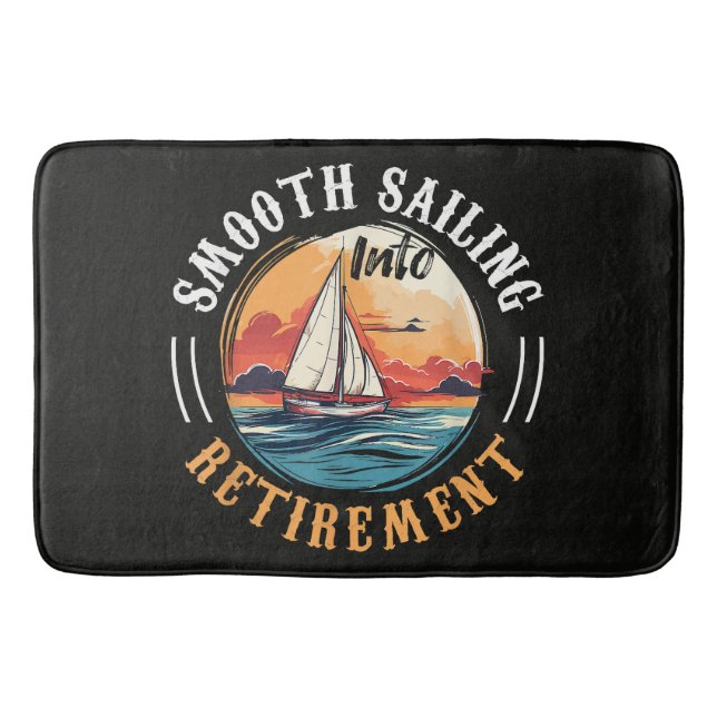 Tapis De Bain Capitaine navigation tranquille en retraite (Devant)