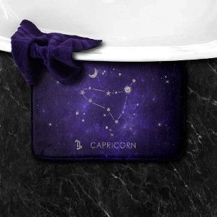 Tapis De Bain Capricorne de violet zodiaque Horoscope astrolog